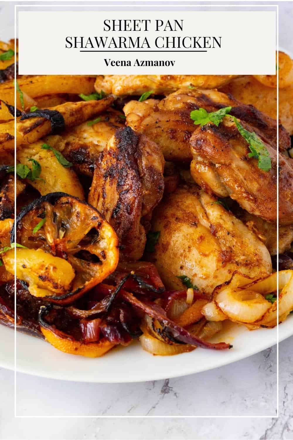 Sheet Pan Shawarma Chicken with Potatoes (50 Mins) Veena Azmanov