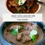 Pinterest image for beef goulash.