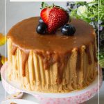 Pinterest image for butterscotch cake.