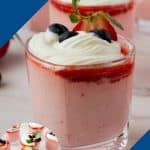 Pinterest image for mousse with strawberries
