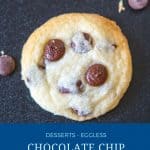 Pinterest image for eggless cookies.
