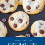 Pinterest image for eggless cookies.