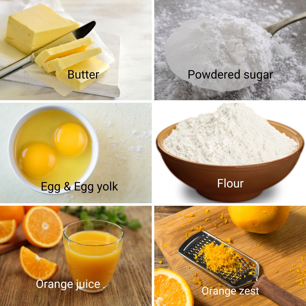 Ingredients for Hamantaschen Cookies.