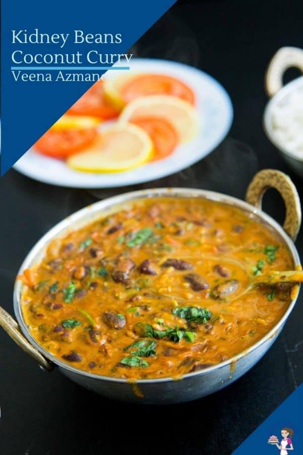 A bowl of kidney bean curry.