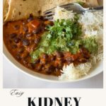 Pinterest image for kidney Beans Coconut Curry.