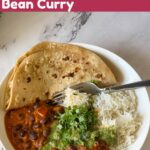 Pinterest image for kidney Beans Coconut Curry.