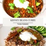 Pinterest image for Kidney Beans Curry.