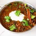 Kidney beans curry in a serving dish.