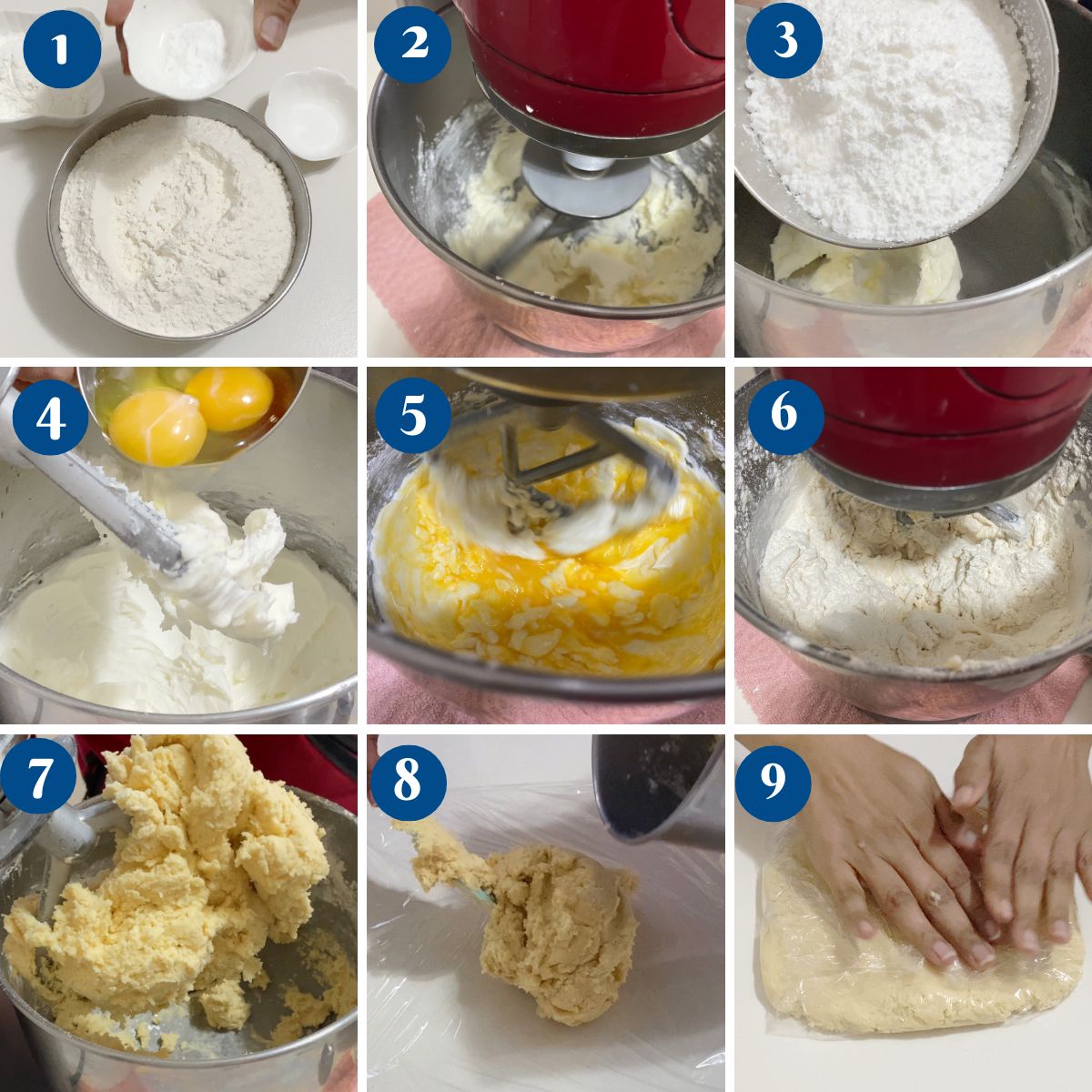 Progress Pictures making the purim cookie dough.