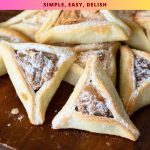 Pinterest image for Jewish Cookies Hamantaschen Purim Oznei Haman.