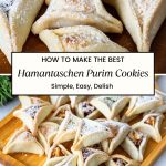 Pinterest image for Jewish Cookies Hamantaschen Purim Oznei Haman.