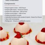 Pinterest image for strawberry dome entremets.