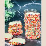 Pinterest image for sprinkle-slice-and-bake sugar cookies.