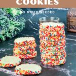 Pinterest image for sprinkle-slice-and-bake sugar cookies.