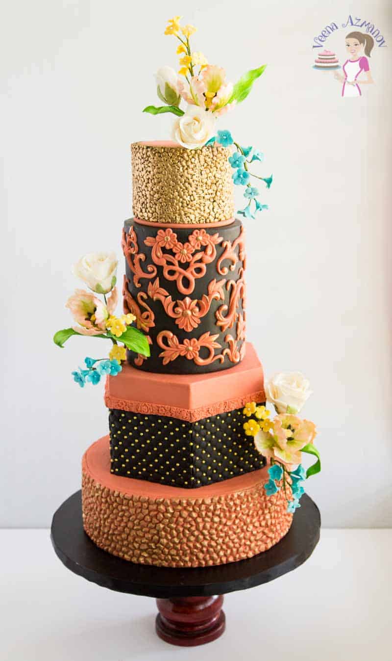 Copper Simpress Wedding Cake
