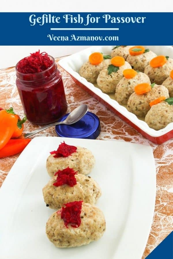 Pinterest image for Passover fish.