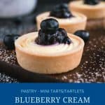 Pinterest image for blueberry filling with cream cheese.