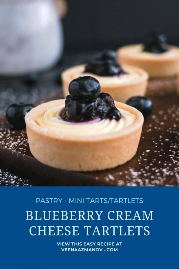 Pinterest image for blueberry filling with cream cheese.