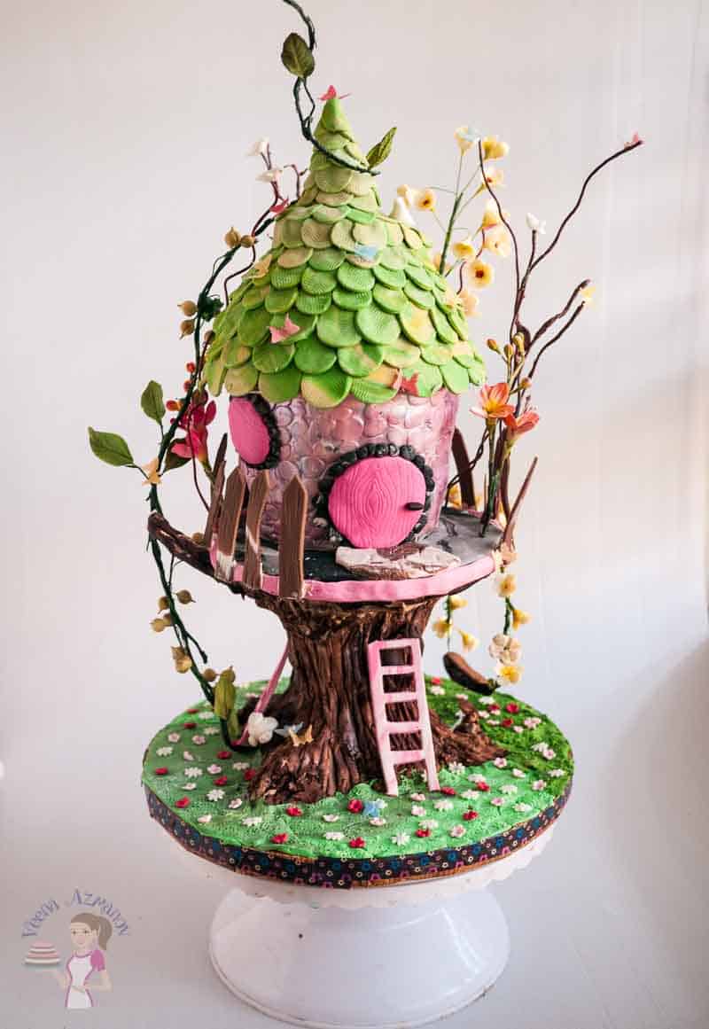 Enchanted Forest Tree House Cake
