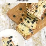 Pinterest image for a lemon blueberry loaf cake.
