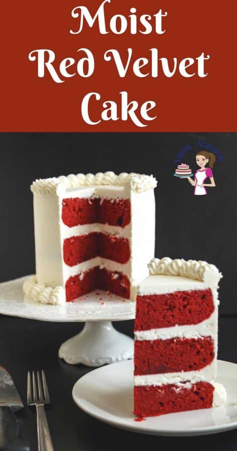 This red velvet cake has a classic sponge texture that's light and airy, moist cake with a tender crumb and deep red color in contrast to the white cream cheese frosting. This simple, easy and effortless recipe is a must-have recipe for anyone who loves to bake cakes whether you are a novice or a seasoned baker. 
