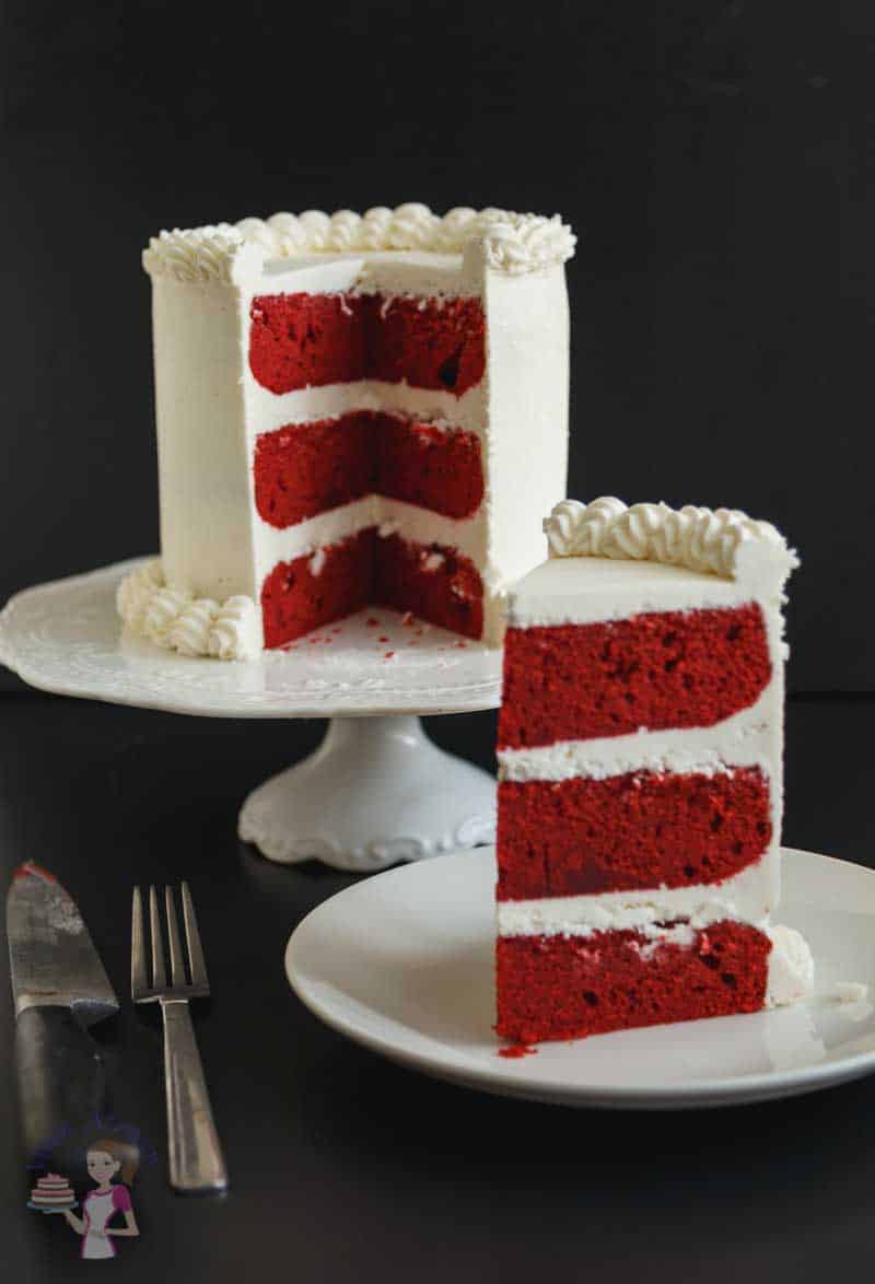 This red velvet cake has a classic sponge texture that's light and airy, moist cake with a tender crumb and deep red color in contrast to the white cream cheese frosting. This simple, easy and effortless recipe is a must-have recipe for anyone who loves to bake cakes whether you are a novice or a seasoned baker. 