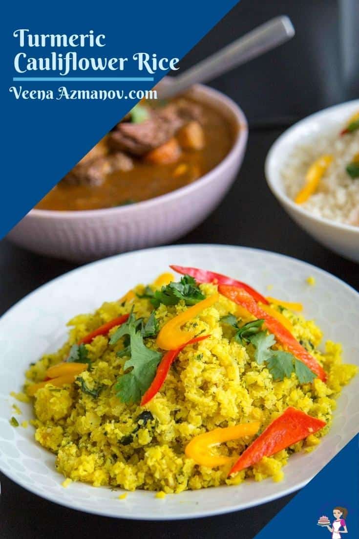 Pinterest image for cauliflower rice