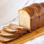 A sliced sandwich bread on the table.