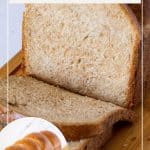 Pinterest image making sandwich bread with whole wheat.