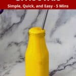 Pinterest image for mango coconut smoothie.