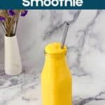 Pinterest image for mango coconut smoothie.
