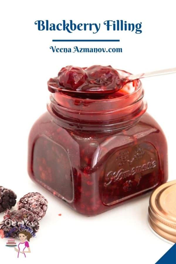 Pinterest image for blackberry fruit fillings.