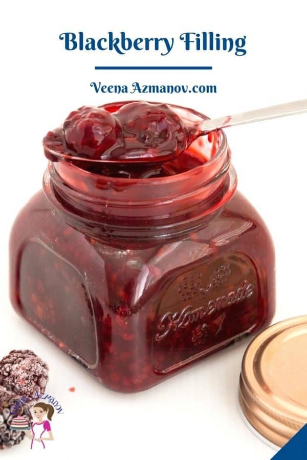 Pinterest image for fruit fillings with blackberries.