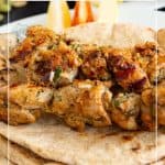 Pinterest image for chicken tikka or Malai kebabs.