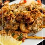 Pinterest image for chicken tikka or Malai kebabs.