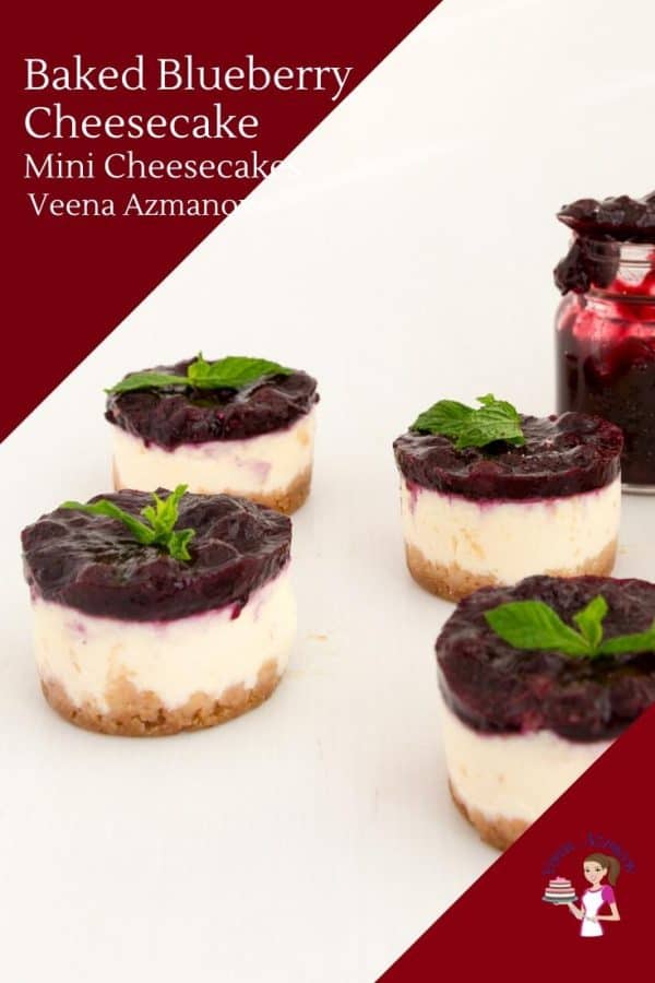 How to make mini cheesecakes baked with Blueberry topping.