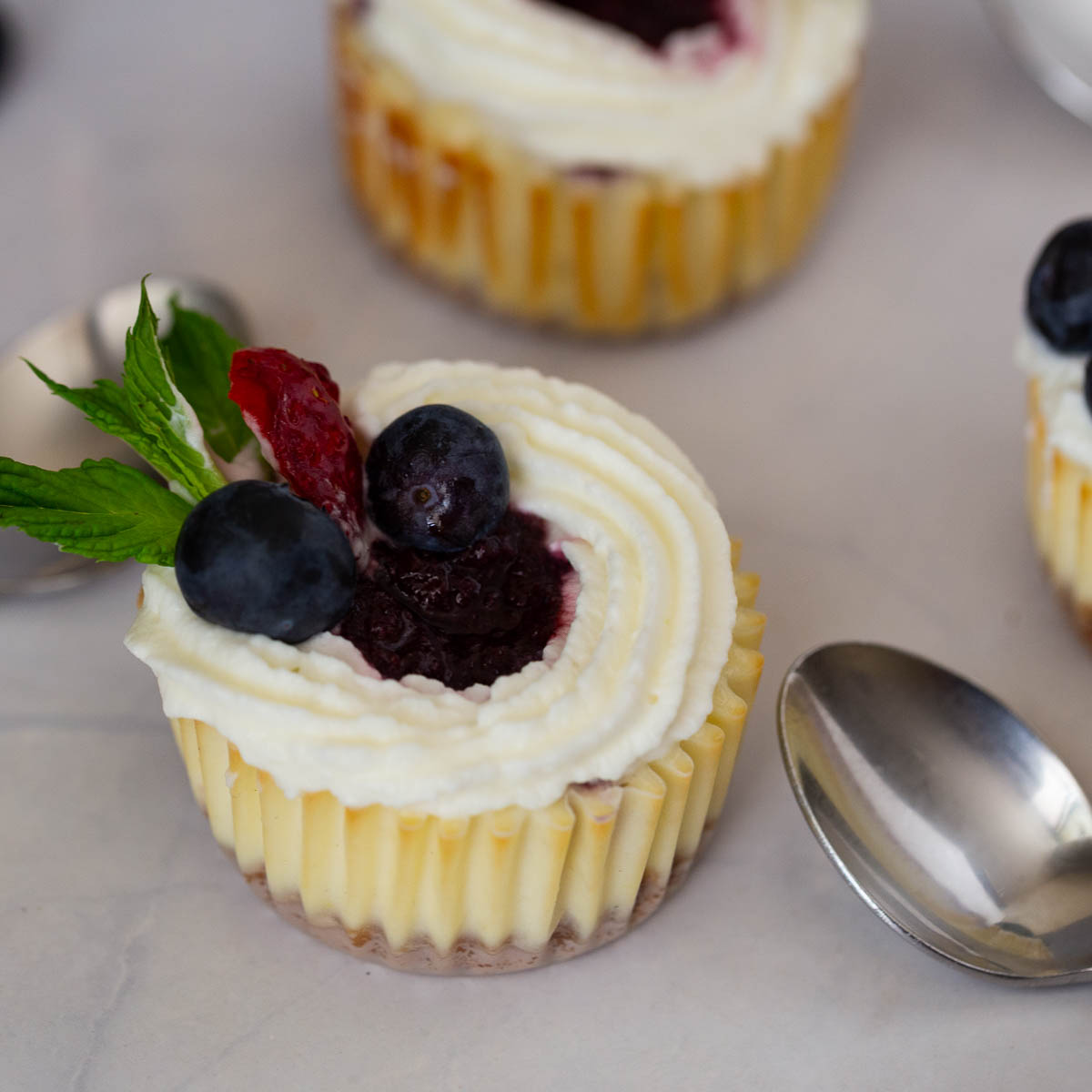 Mini Cheesecakes - Blueberry, image size:1200x1200