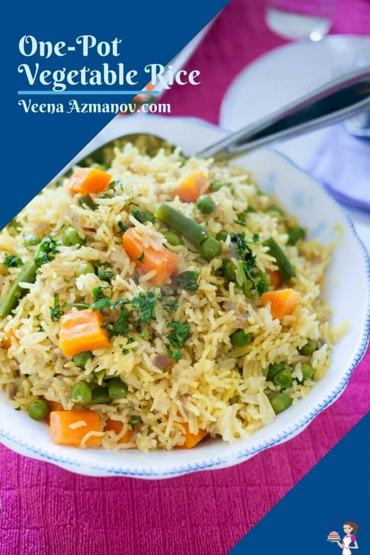 Pinterest image for vegetable rice