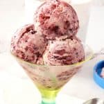 Pinterest image for blackberry no churn ice cream.