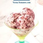 Pinterest image for blackberry no churn ice cream.