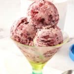 Pinterest image for blackberry ice cream.