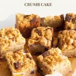 Pinterest image for blackberry nectarine crumb cake.