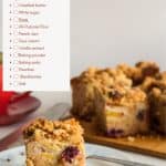 Pinterest image for blackberry nectarine cake.