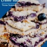 Pinterst image for bars with blueberries
