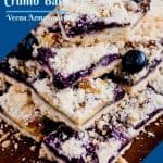 Pinterest image for bars with blueberry