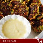 Pinterest image for carrot zucchini patties.