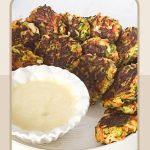Pinterest image for carrot zucchini patties.