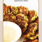 Pinterest image for carrot zucchini patties.
