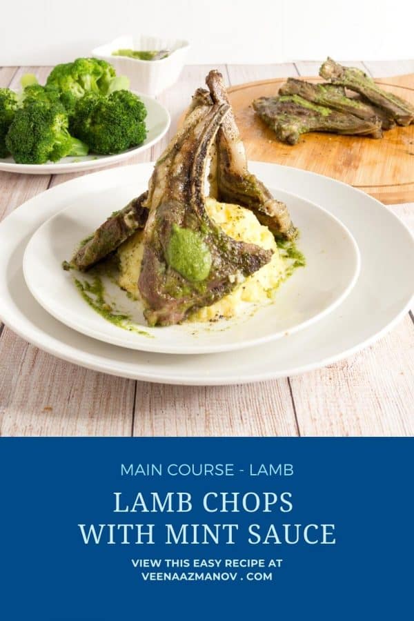 Pinterest image for lamb chops grilled.
