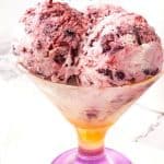 Pinterest image for mixed berry ice cream.